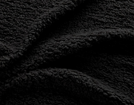 Bio-Plüsch aus kbA Baumwolle mit 330 g/m² in Schwarz von Cotonea fabrics