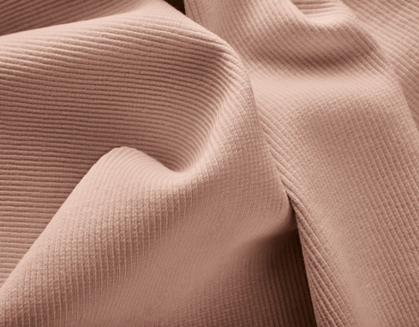 Bio Rippe aus kbA Baumwolle mit 265 g/m² in Puder von Cotonea fabrics