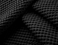 Bio Waffelpikee Stoff aus kbA Baumwolle mit großem Muster in Schwarz von Cotonea fabrics